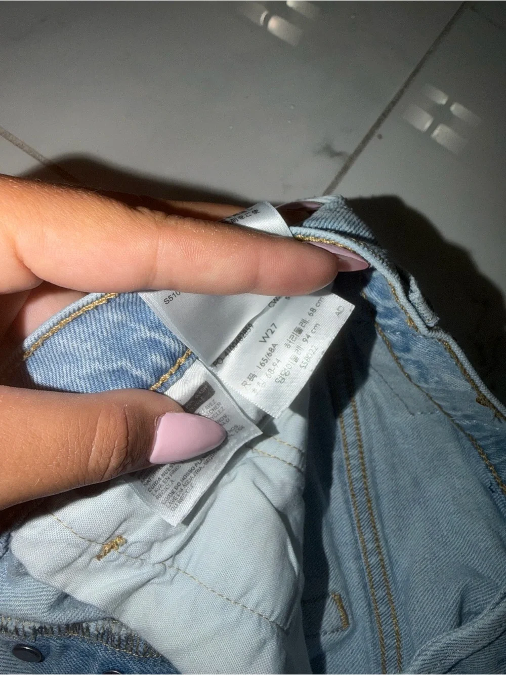 Levi's Light Blue Cutoff Denim Shorts